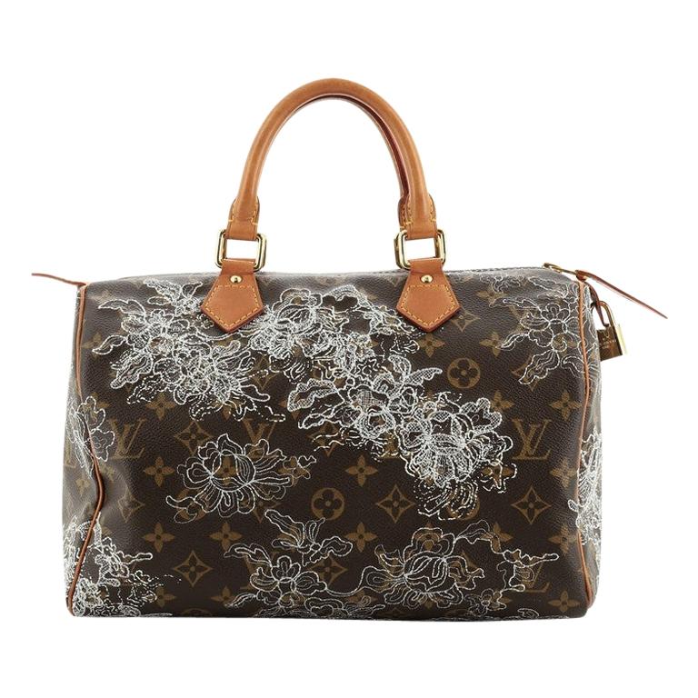 Louis Vuitton Speedy Handbag Limited Edition Monogram Dentelle 30 at ...