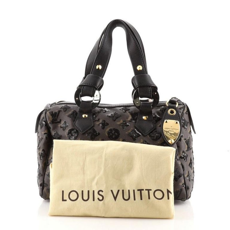 Louis Vuitton Limited Edition Monogram Eclipse Speedy 30 Handbag
