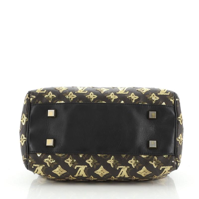 Women's or Men's Louis Vuitton Speedy Handbag Limited Edition Monogram Eclipse Sequins 28