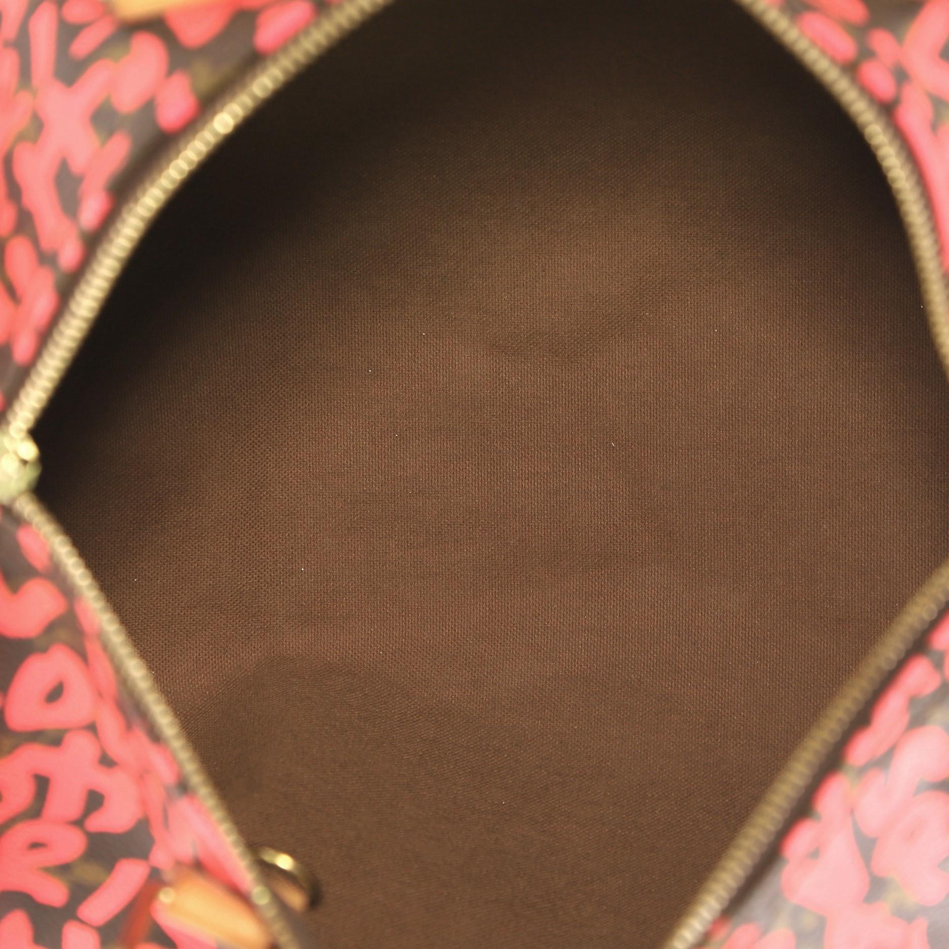 Louis Vuitton Speedy Handbag Limited Edition Monogram Graffiti 30 4