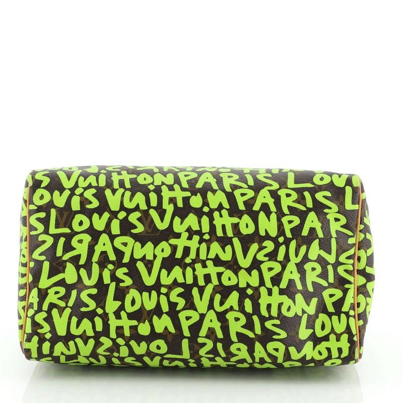 Women's or Men's Louis Vuitton Speedy Handbag Limited Edition Monogram Graffiti 30 