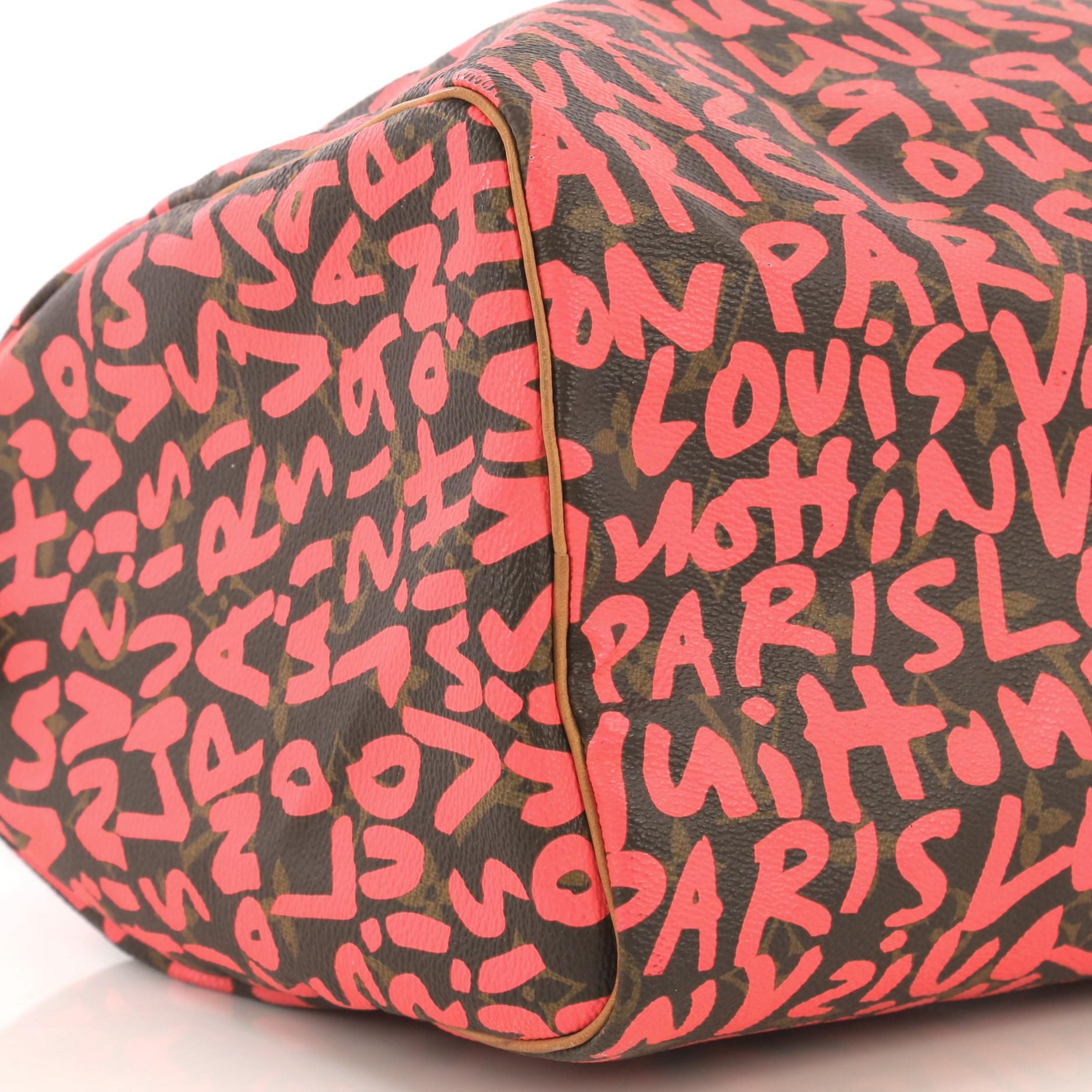 Women's Louis Vuitton Speedy Handbag Limited Edition Monogram Graffiti 30