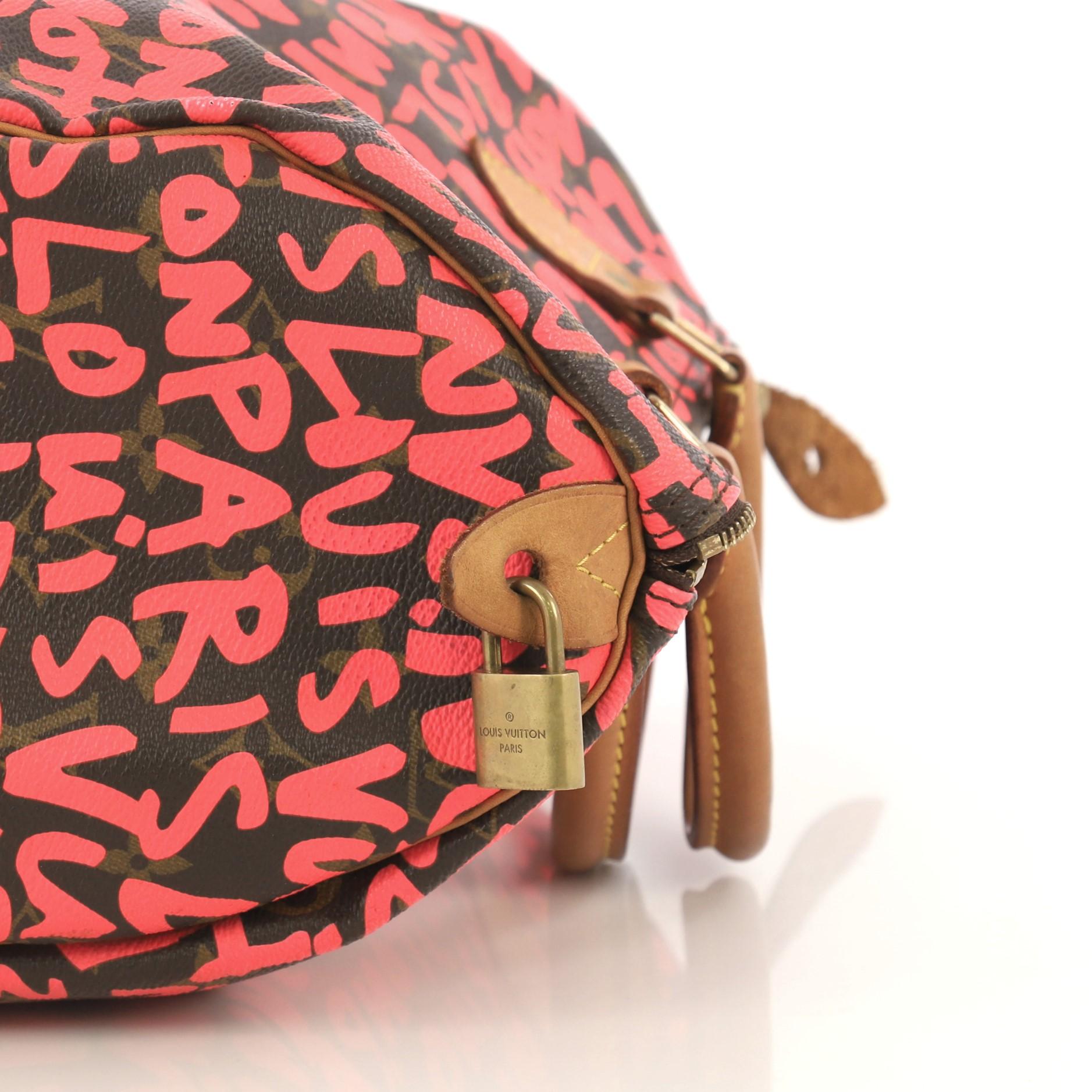Louis Vuitton Speedy Handbag Limited Edition Monogram Graffiti 30 1