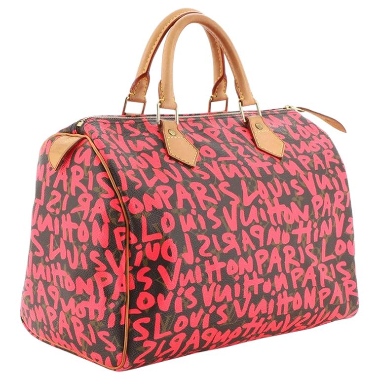 Louis Vuitton Speedy Handbag Limited Edition Monogram Graffiti 30 at ...