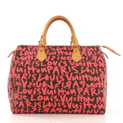 Louis Vuitton Speedy Handbag Limited Edition Monogram Graffiti Canvas 30