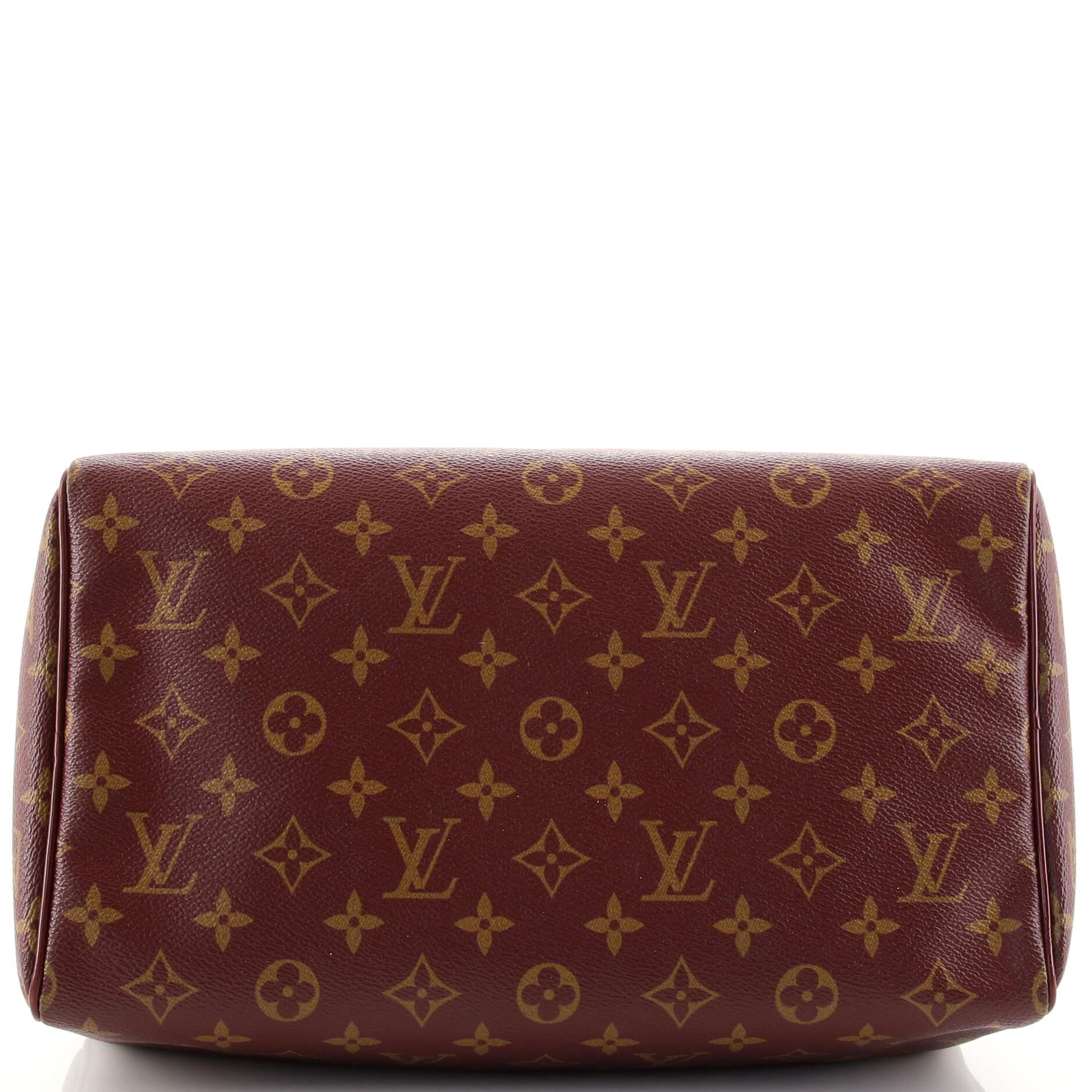 Brown Louis Vuitton Speedy Handbag Limited Edition Monogram Mirage 30