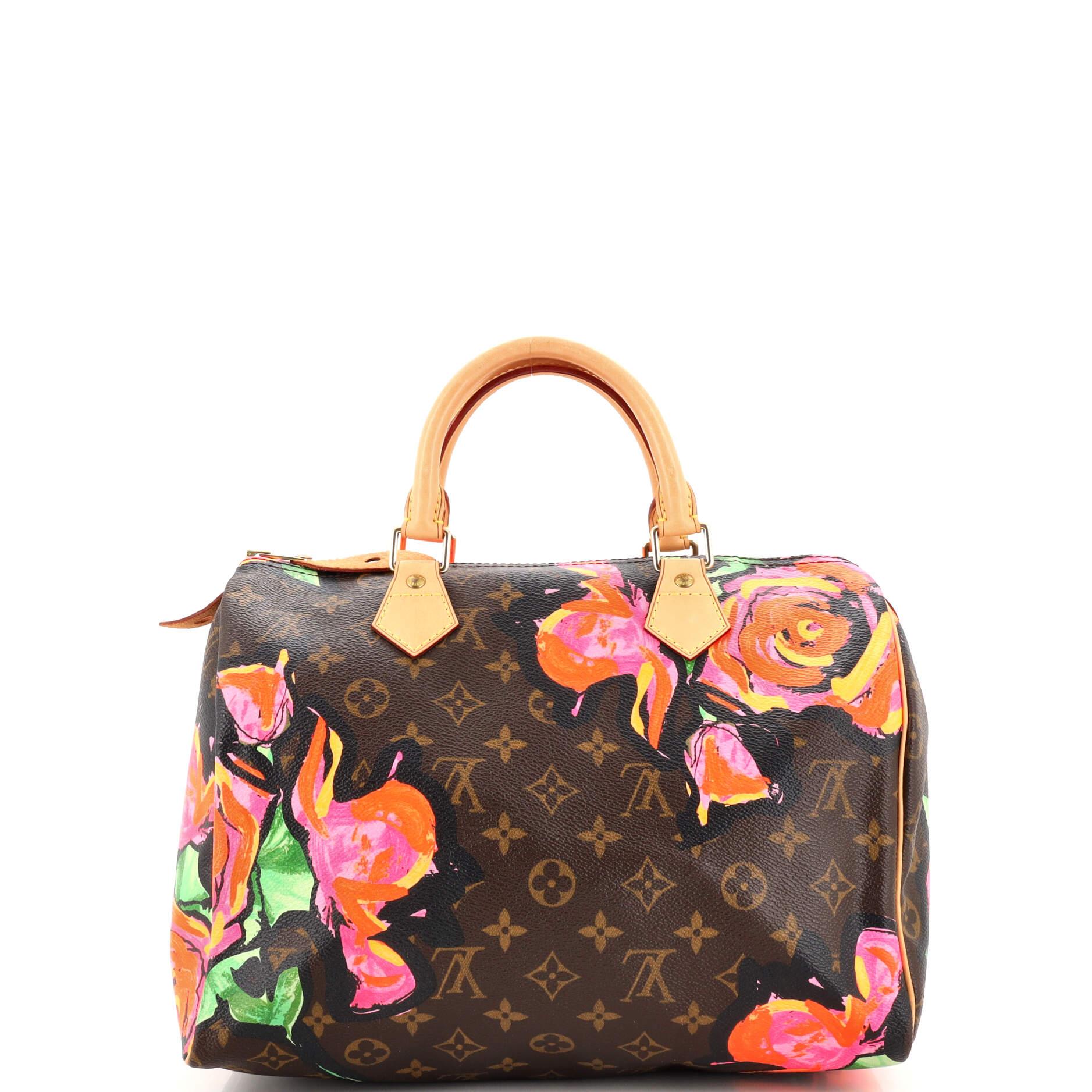 Women's or Men's Louis Vuitton Speedy Handbag Limited Edition Monogram Roses 30