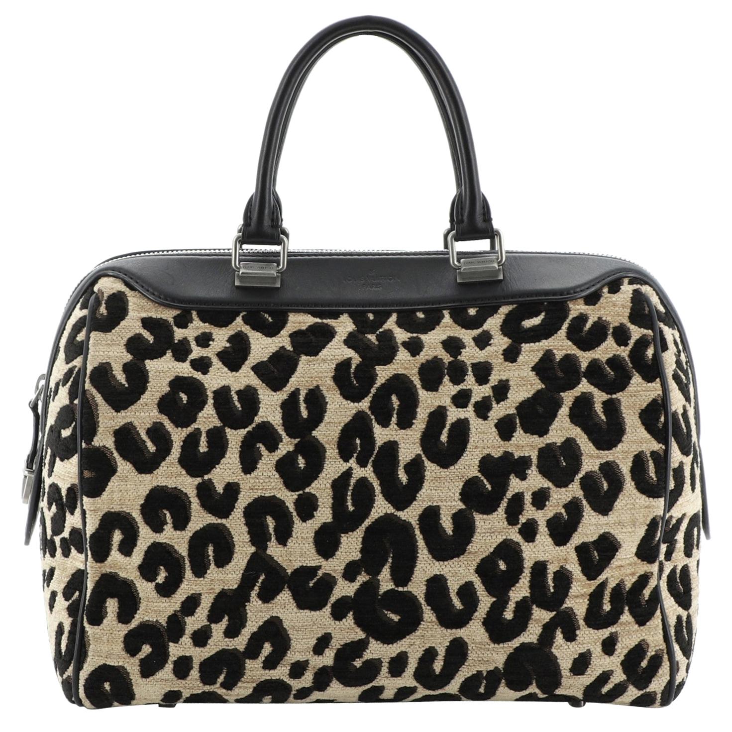 Louis Vuitton Speedy Handbag Limited Edition Stephen Sprouse Leopard Chenille