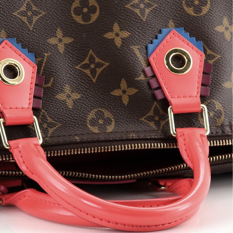 Louis Vuitton Speedy Handbag Limited Edition Totem Monogram Canvas 30 1