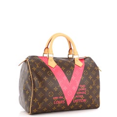 Speedy Handtasche Limited Edition V Monogramm Segeltuch 30 von Louis Vuitton