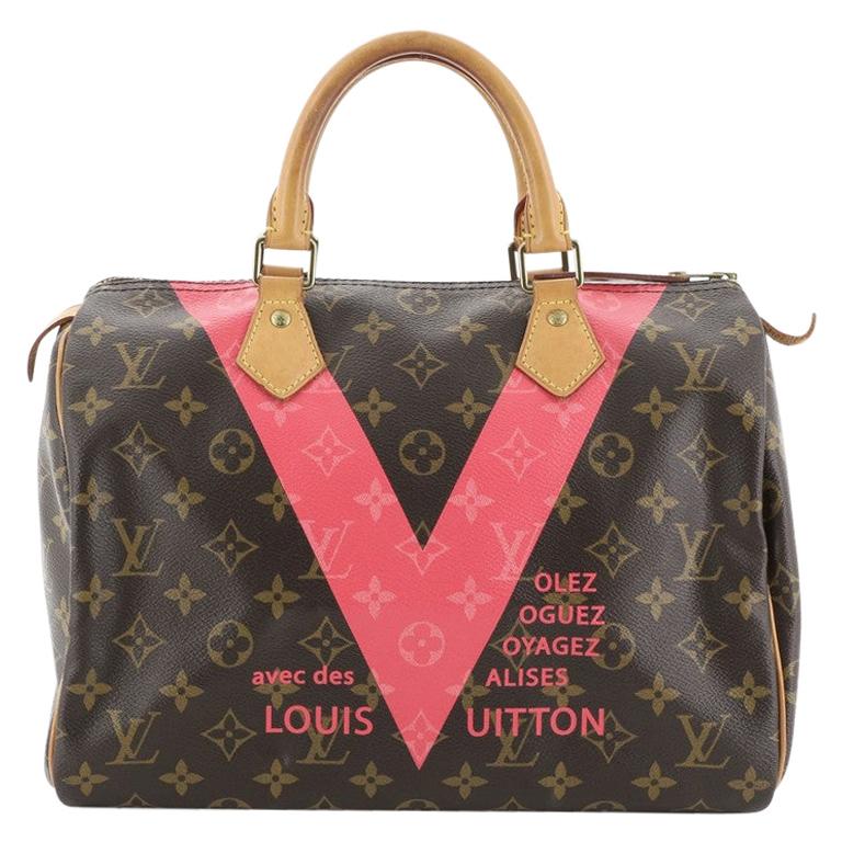 Louis Vuitton Speedy Handbag Limited Edition V Monogram Canvas 30 at ...