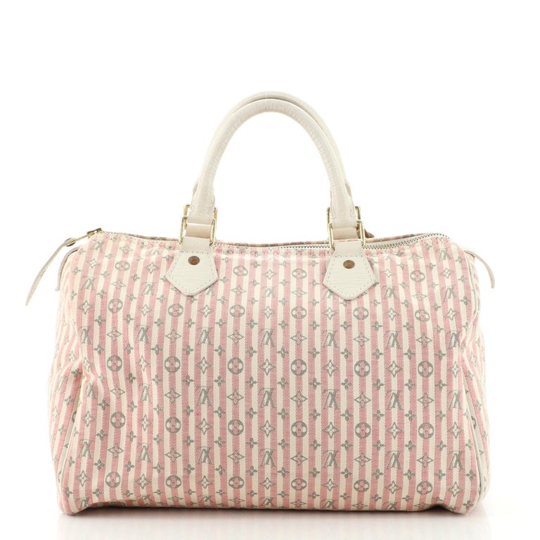 Louis Vuitton Speedy Handbag Mini Lin Croisette 30 at 1stDibs