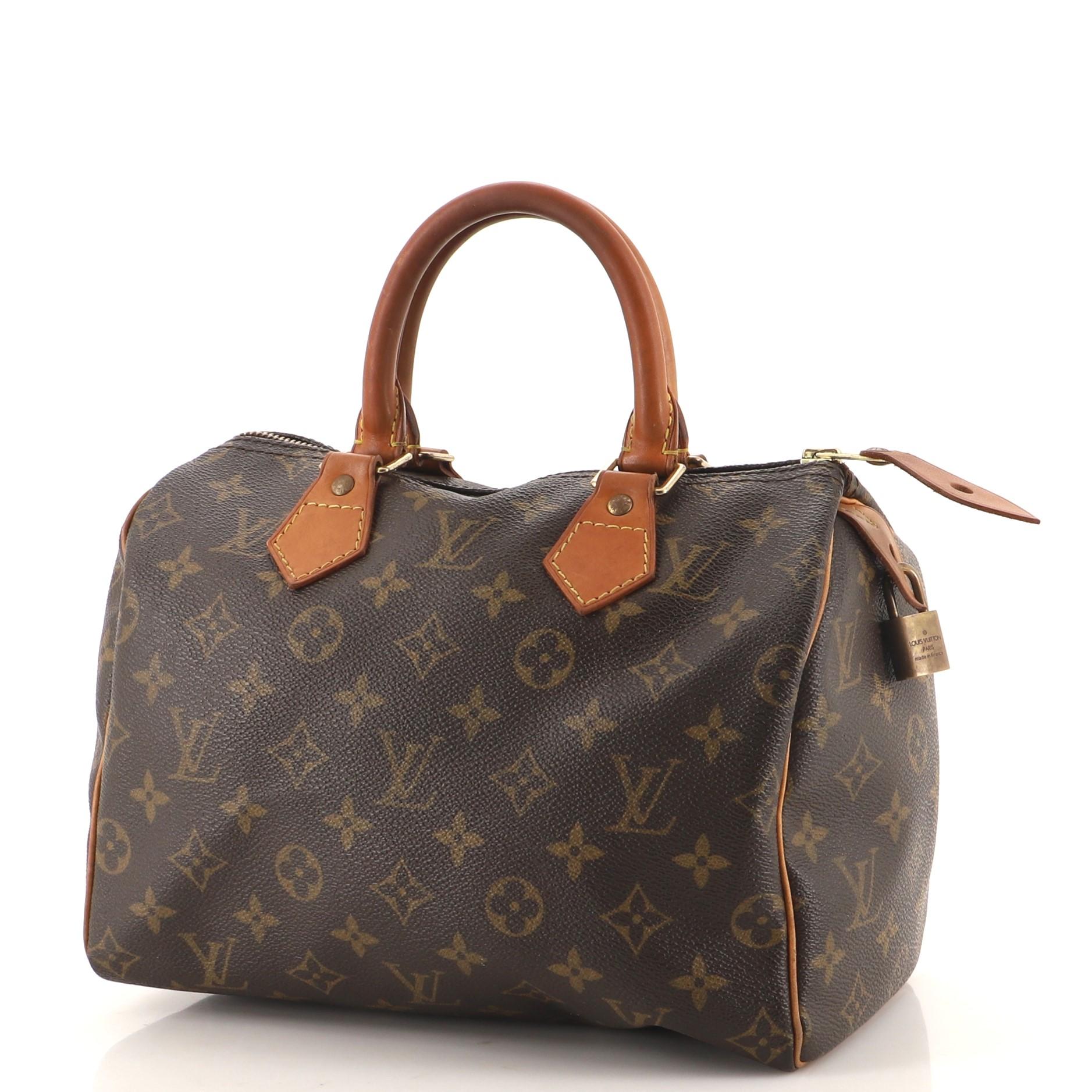 Black Louis Vuitton Speedy Handbag Monogram Canvas 25