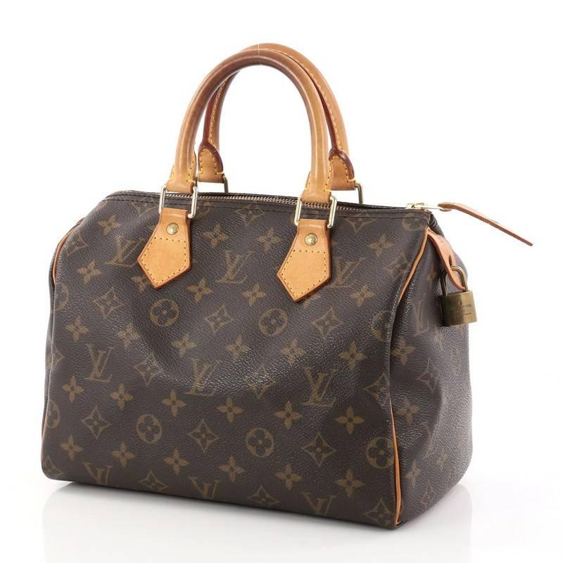 Louis Vuitton Speedy Handbag Monogram Canvas 25 In Good Condition In NY, NY