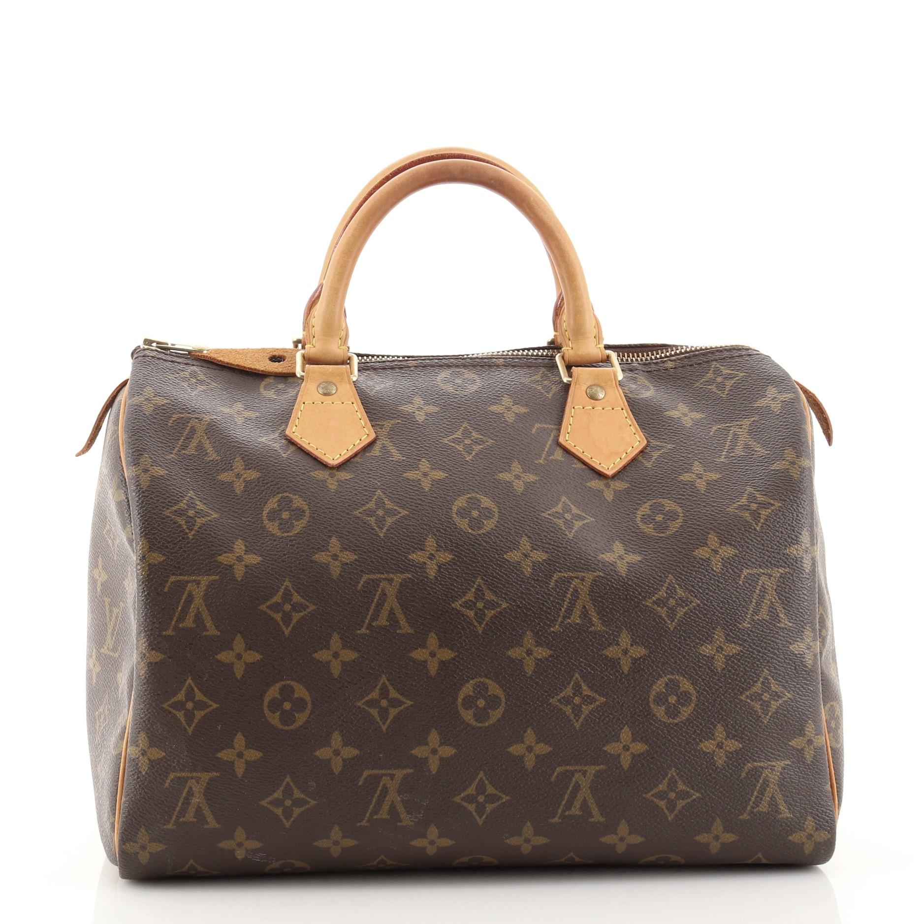 Black Louis Vuitton Speedy Handbag Monogram Canvas 30