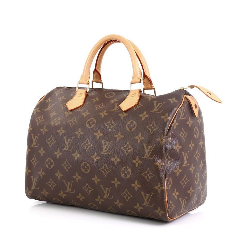 Black Louis Vuitton Speedy Handbag Monogram Canvas 30 