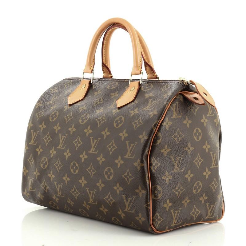 Black Louis Vuitton Speedy Handbag Monogram Canvas 30