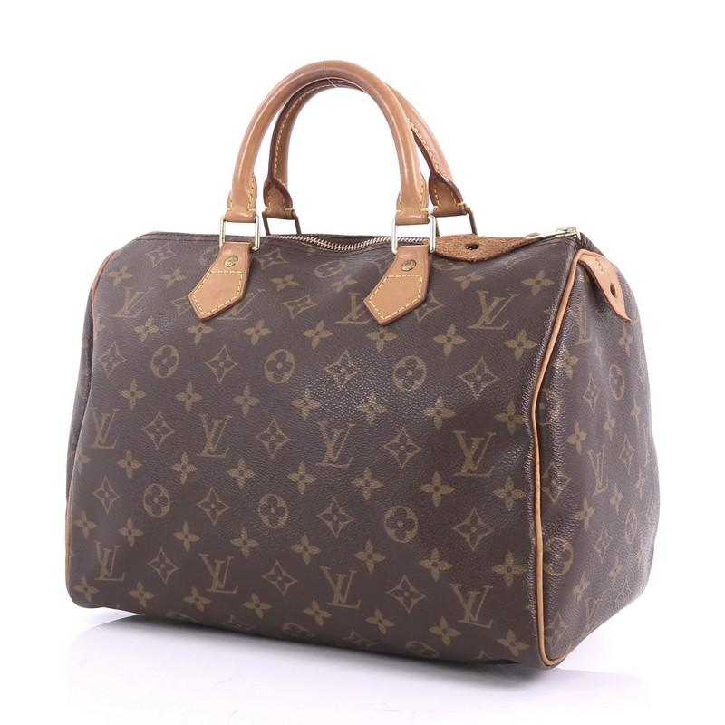 Louis Vuitton Speedy Handbag Monogram Canvas 30 In Good Condition In NY, NY