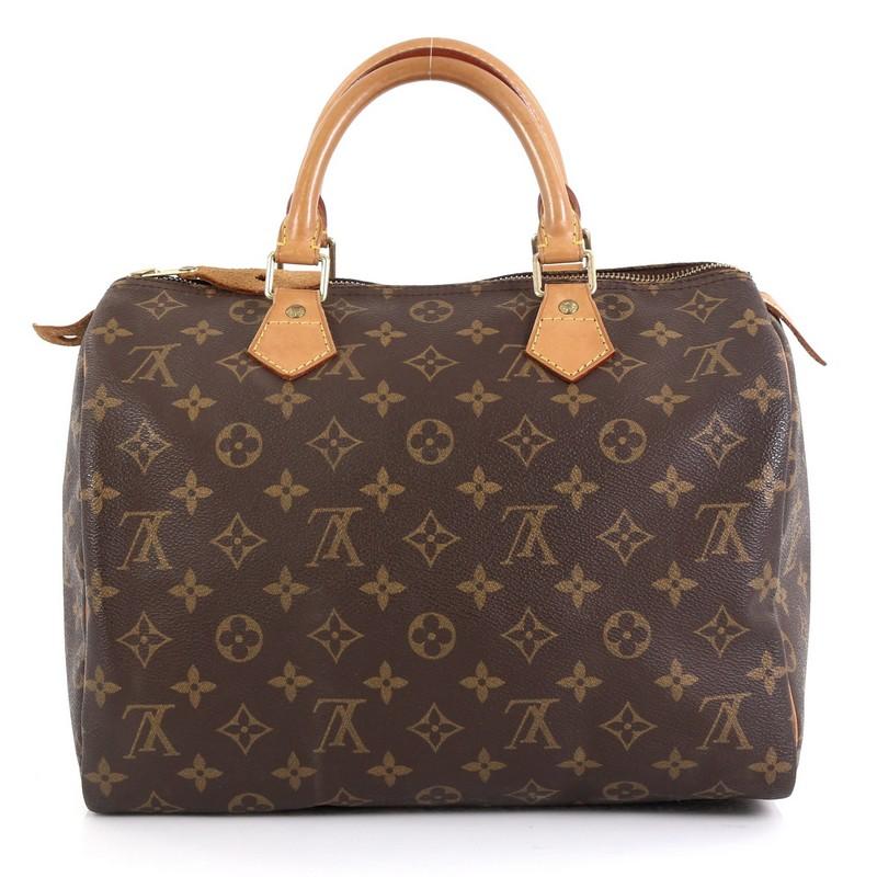 Louis Vuitton Speedy Handbag Monogram Canvas 30 In Good Condition In NY, NY