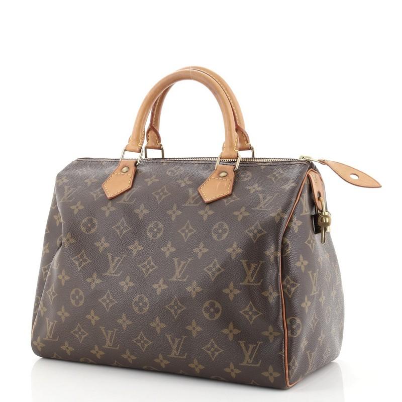 Louis Vuitton Speedy Handbag Monogram Canvas 30 In Good Condition In NY, NY
