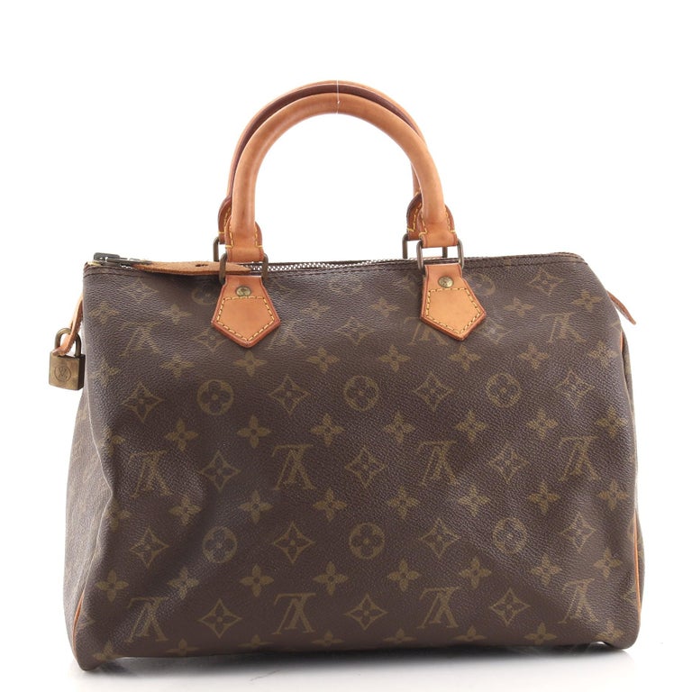 Louis Vuitton Speedy Handbag Monogram Canvas 30 In Fair Condition In NY, NY
