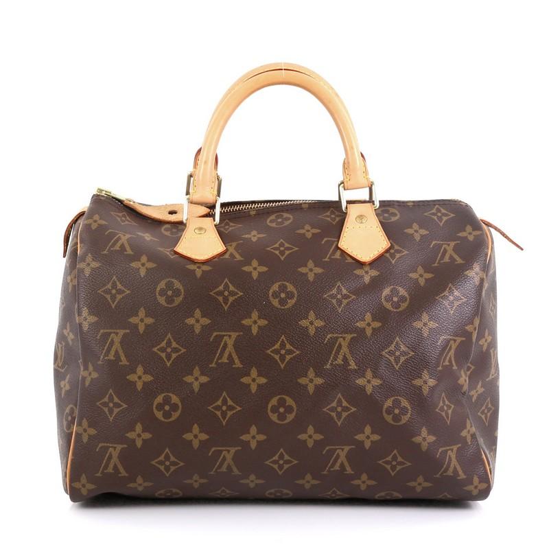 Black Louis Vuitton Speedy Handbag Monogram Canvas 30 