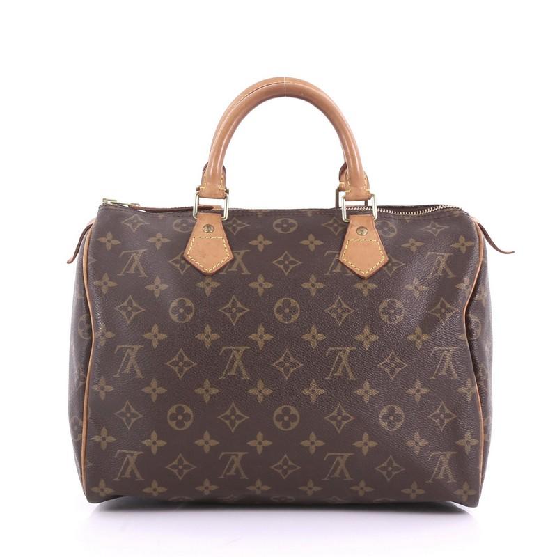 Women's or Men's Louis Vuitton Speedy Handbag Monogram Canvas 30