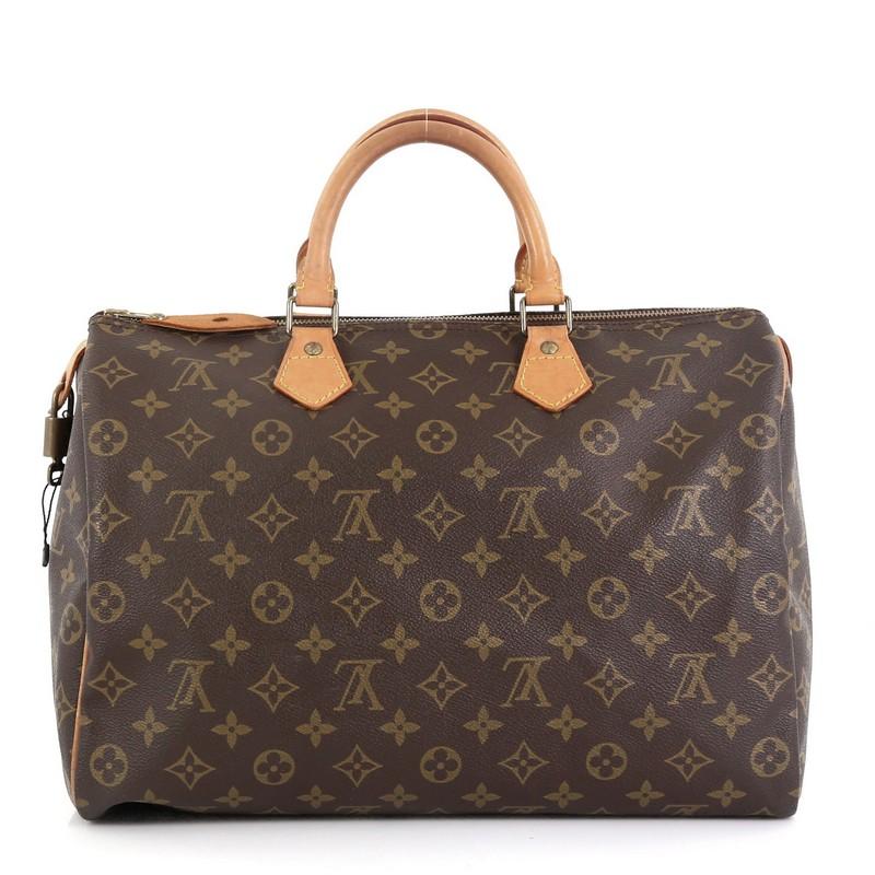 Louis Vuitton Speedy Handbag Monogram Canvas 35 In Good Condition In NY, NY