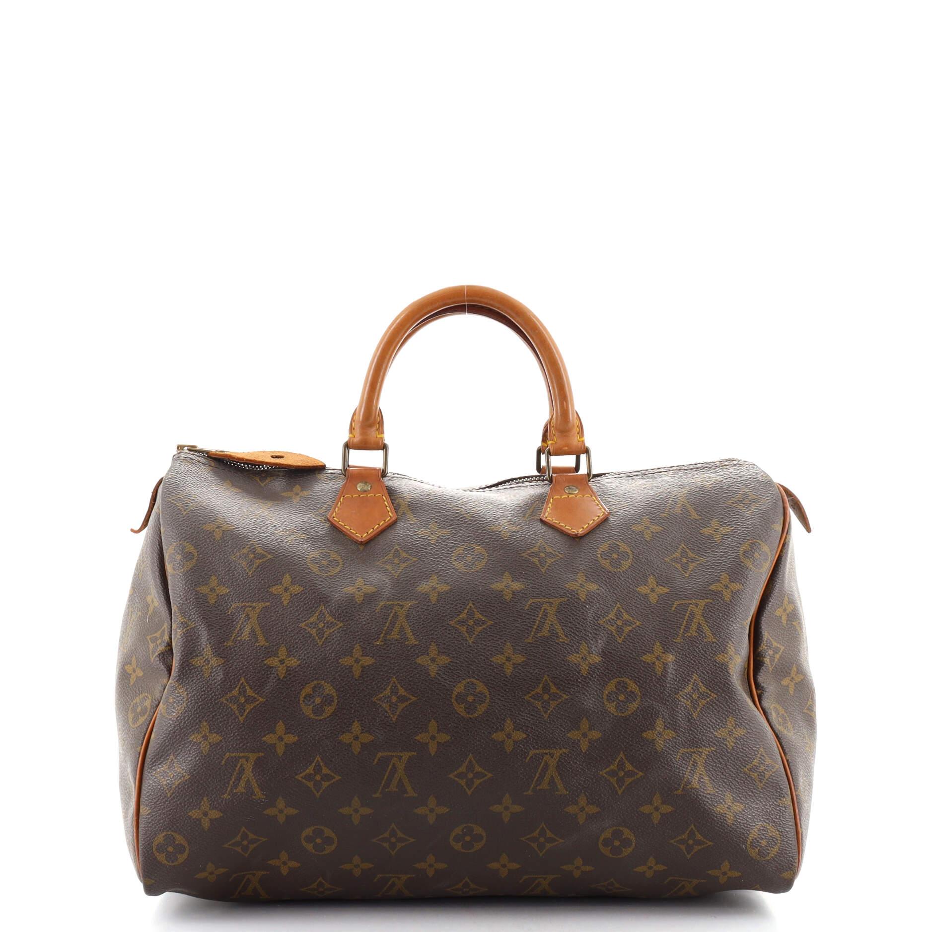 Black Louis Vuitton Speedy Handbag Monogram Canvas 35