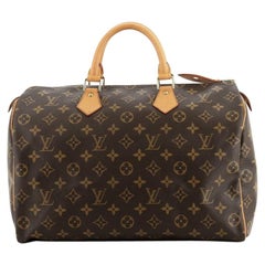 Used Louis Vuitton Speedy Handbag Monogram Canvas 35