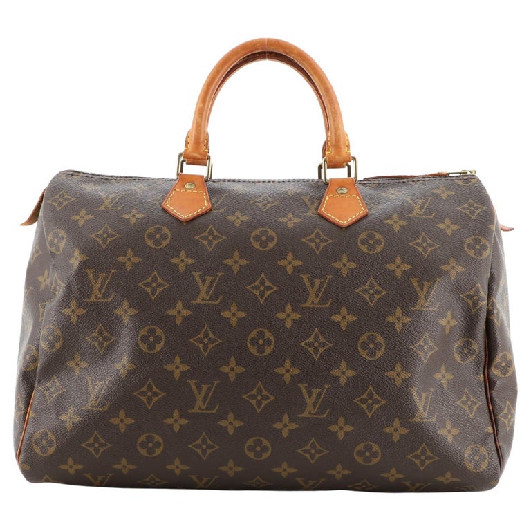 Louis Vuitton Speedy Handbag Monogram Canvas 35 For Sale