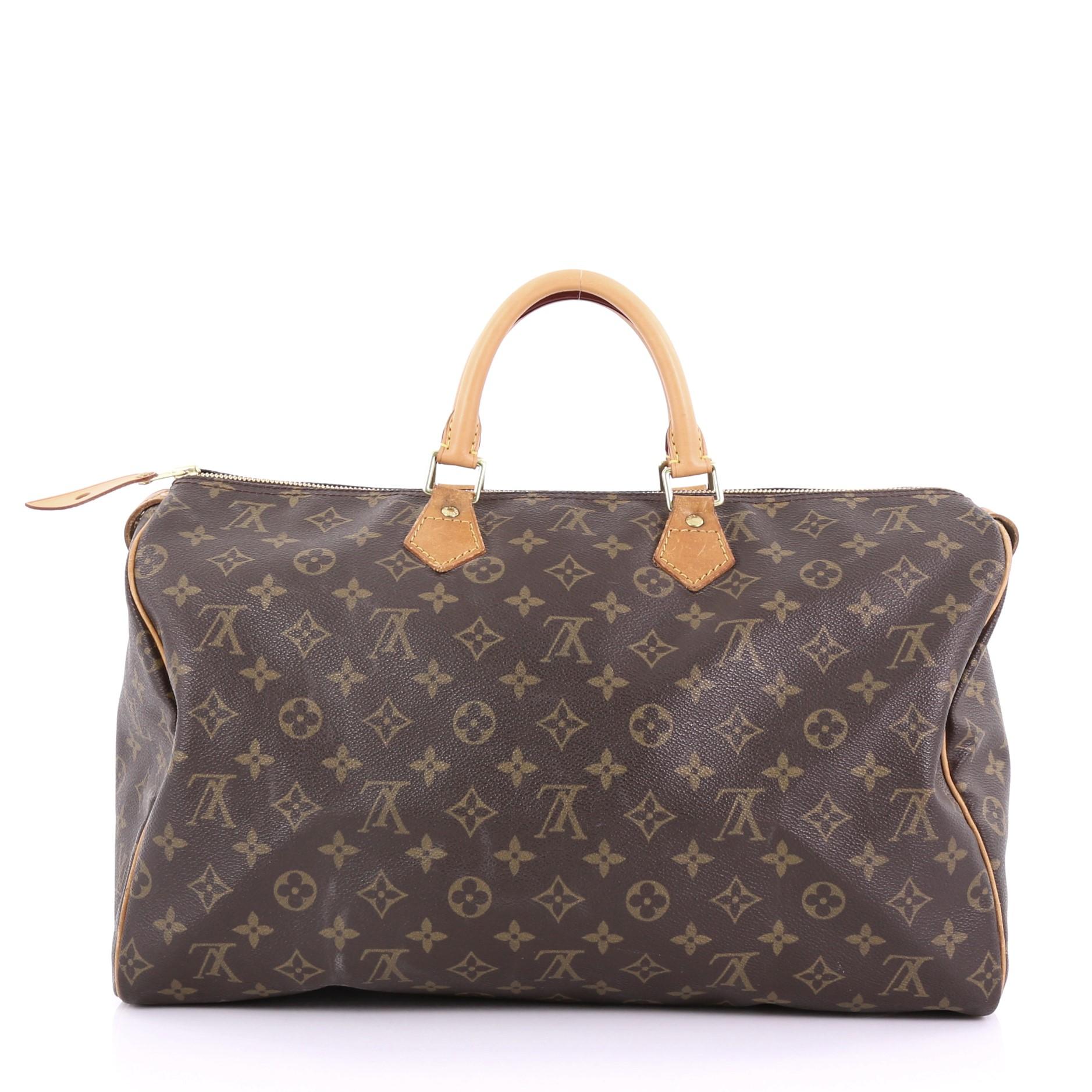 Louis Vuitton Speedy Handbag Monogram Canvas 40 In Good Condition In NY, NY