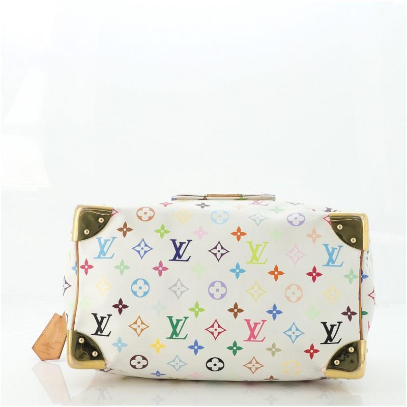 Beige Louis Vuitton Speedy Handbag Monogram Multicolor 30