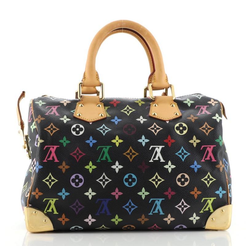 Louis Vuitton Speedy Handbag Monogram Multicolor 30 In Fair Condition In NY, NY