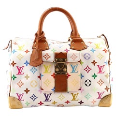 Louis Vuitton White Multicolor Monogram Canvas Game On Speedy Bandoulière  30 Gold Hardware Available For Immediate Sale At Sotheby's