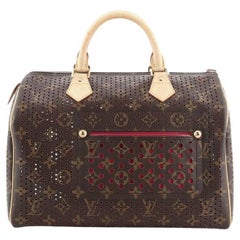 Louis Vuitton Speedy Handtasche Perforiertes Monogramm Segeltuch 30