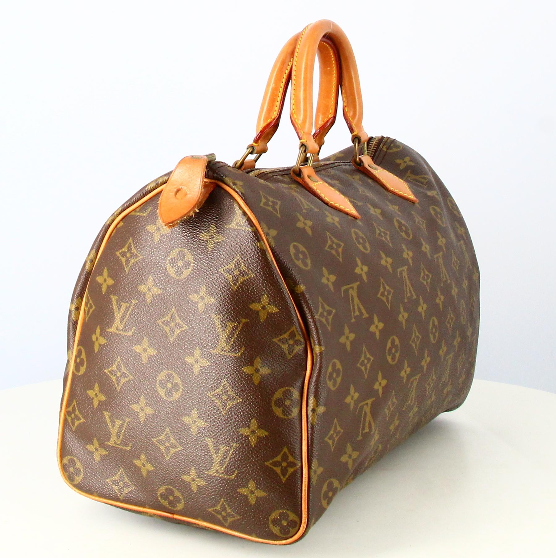 Louis Vuitton Speedy Handbag Size 35 Monogram Canvas For Sale 1