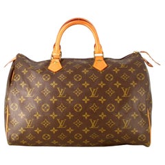 Used Louis Vuitton Speedy Handbag Size 35 Monogram Canvas