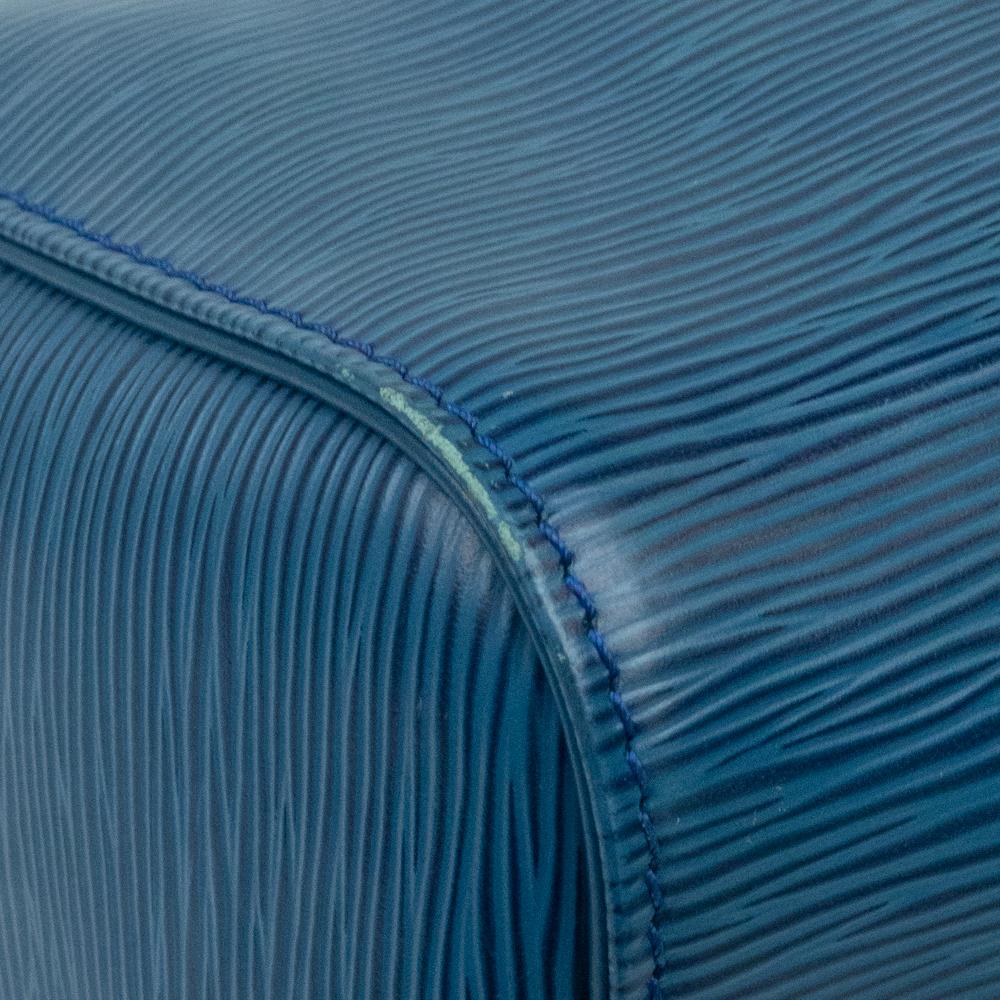 Louis Vuitton, Speedy in blue leather 4