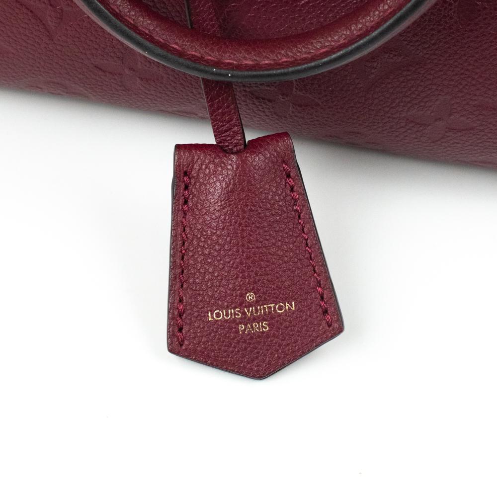 LOUIS VUITTON, Speedy in burgundy leather  For Sale 4