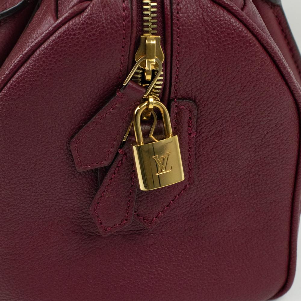 LOUIS VUITTON, Speedy in burgundy leather  For Sale 3