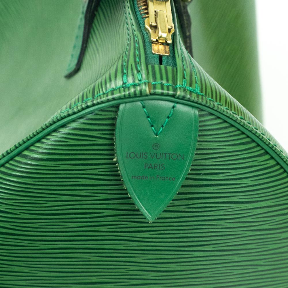 Women's Louis Vuitton, Speedy in green leather