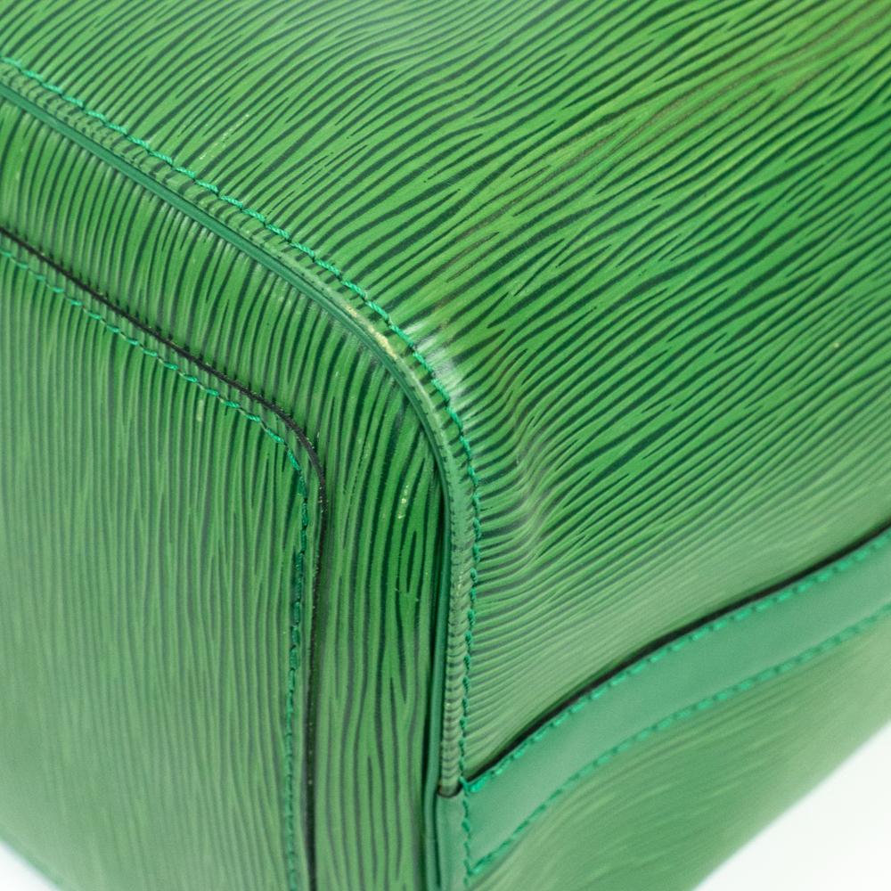 Louis Vuitton, Speedy in green leather 2