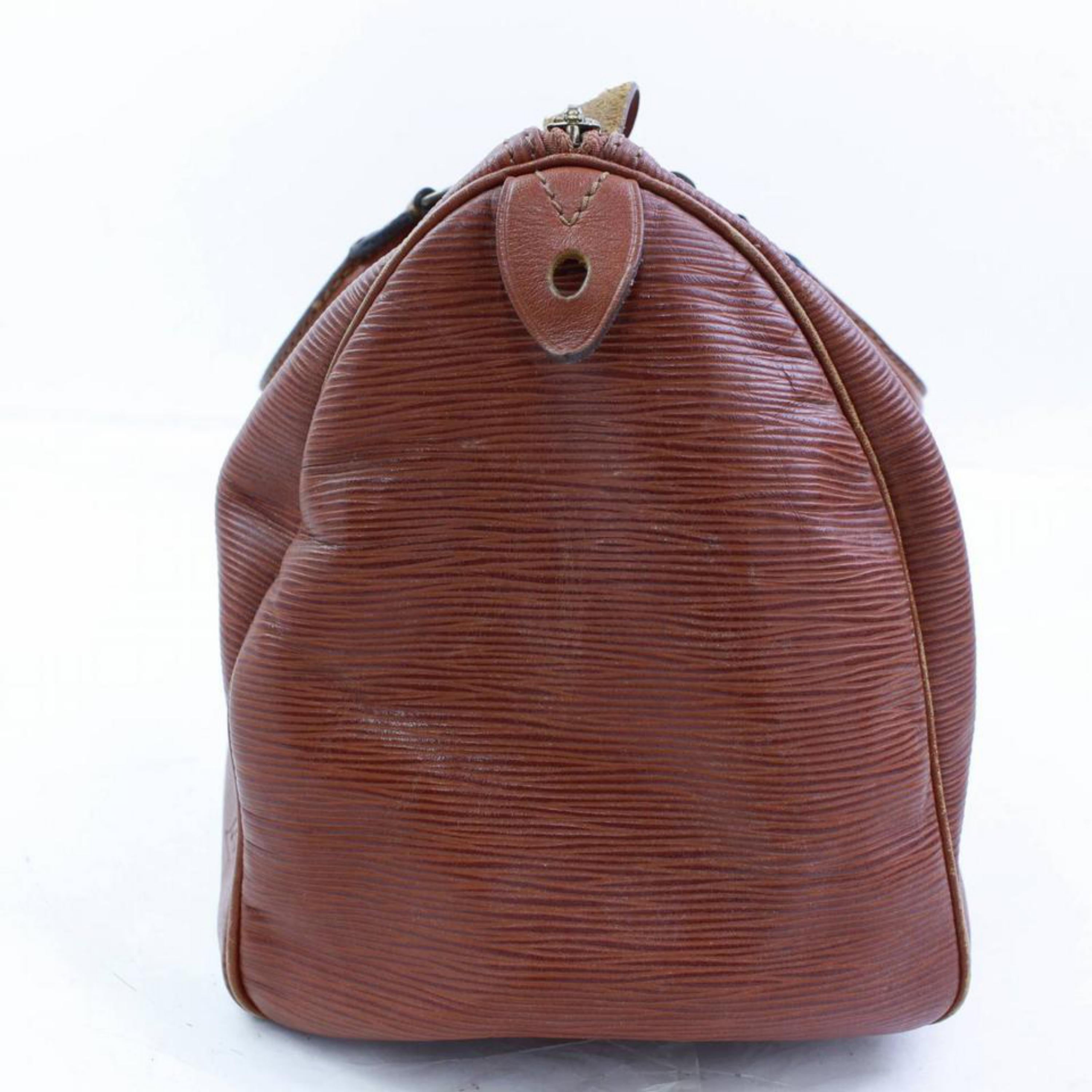 Louis Vuitton Speedy Kenya 30 866818 Brown Leather Satchel For Sale 1
