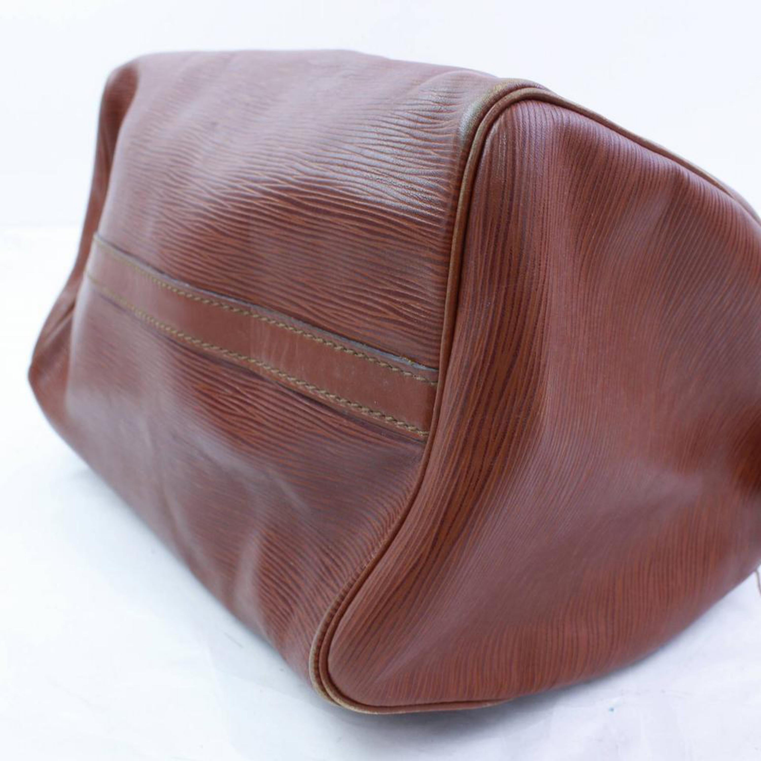 Louis Vuitton Speedy Kenya 30 866818 Brown Leather Satchel For Sale 3
