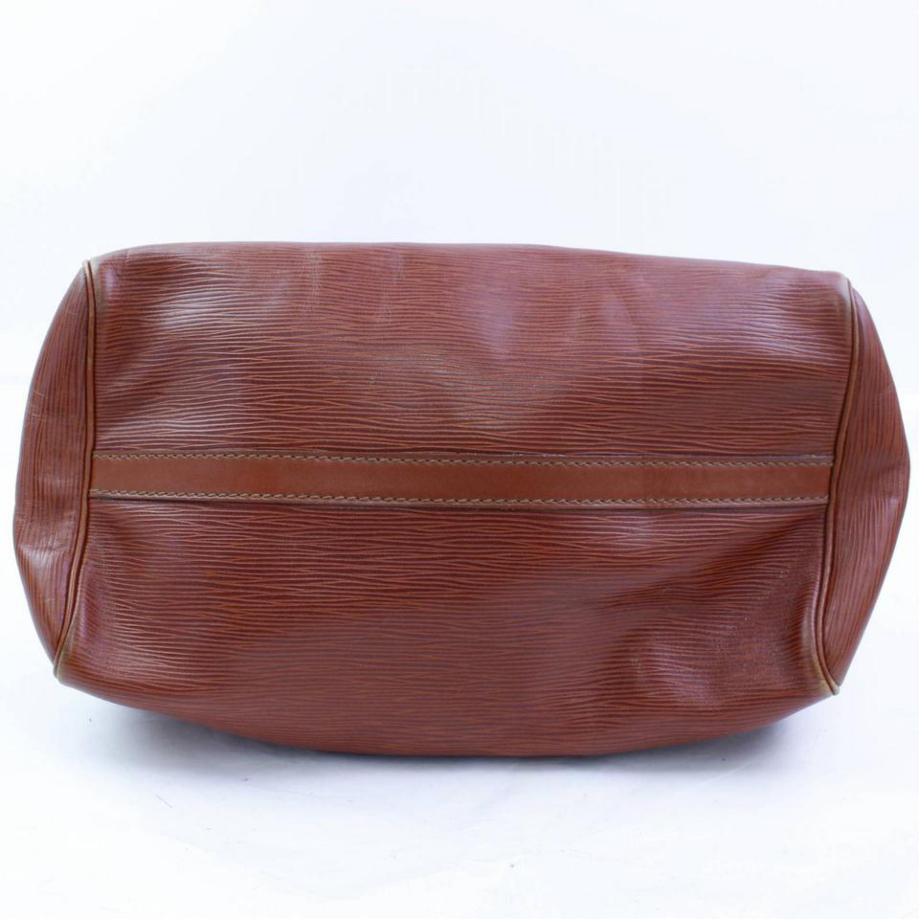 Louis Vuitton Speedy Kenya 30 866818 Brown Leather Satchel For Sale 4