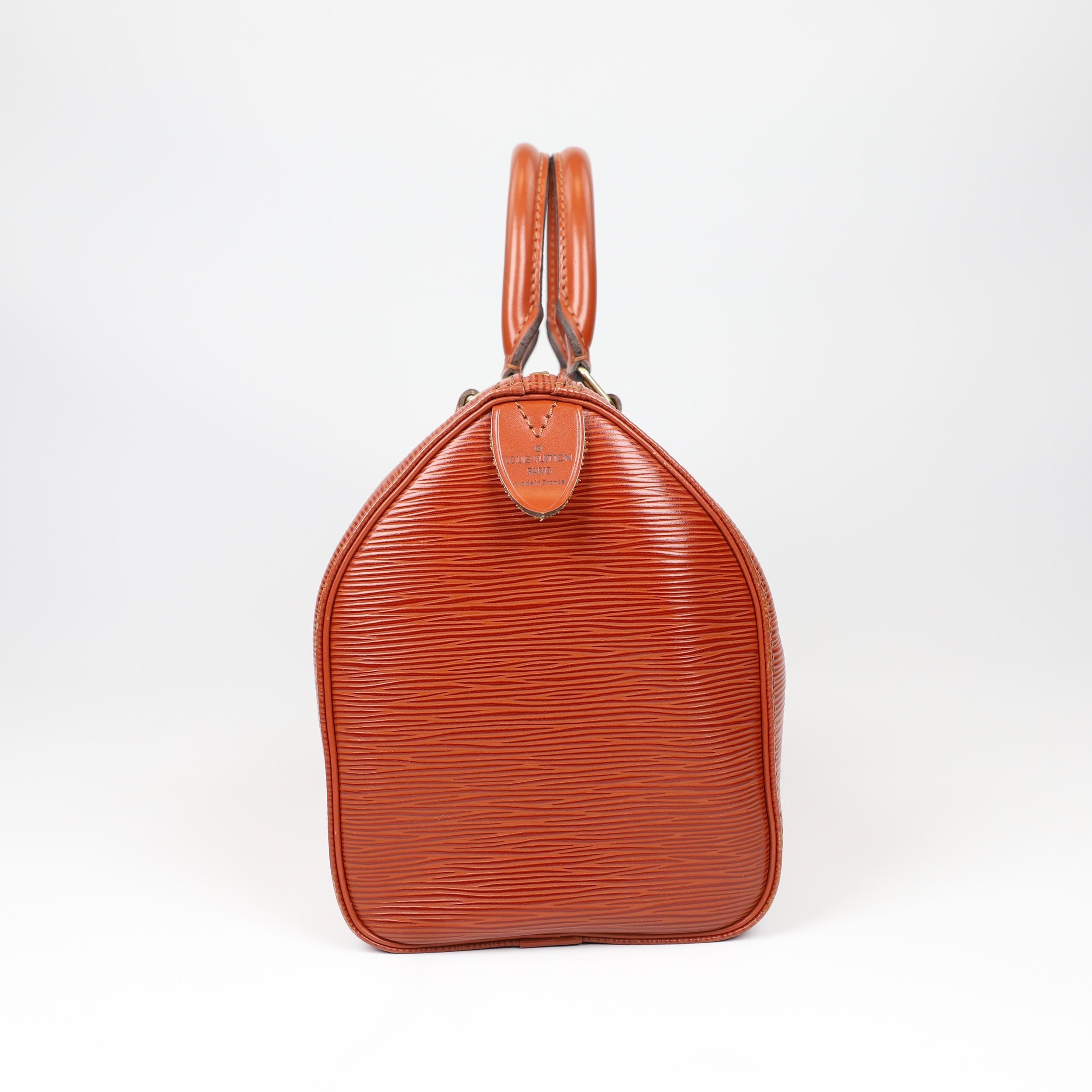 Louis Vuitton Speedy leather handbag In Good Condition In Rīga, LV
