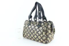 Louis Vuitton Speedy Limited Eclipse 28 15lz1211 Gold Coated Canvas Satchel