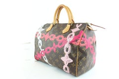 Louis Vuitton Speedy Limited Edition Chain Flower 30 22lz1129 Pink Satchel