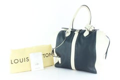 Louis Vuitton Speedy (Limited Edition) Navy  11lz1130 Blue Leather Satchel